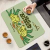 Cartoon Frog Kitchen Dish Mat Absorbent Dining Table Mats Retro Non-slip Placemat Coffee Dish Tableware Mat For Home Decor 6