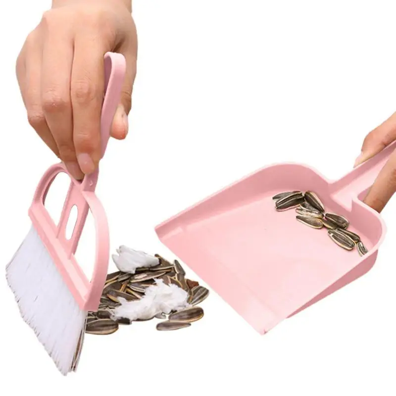 

Mini Cleaning Dustpan And Brush Set Small Broom Dustpans Desktop Sweeper Garbage Cleaning Shovel Table Household Cleaning Tools