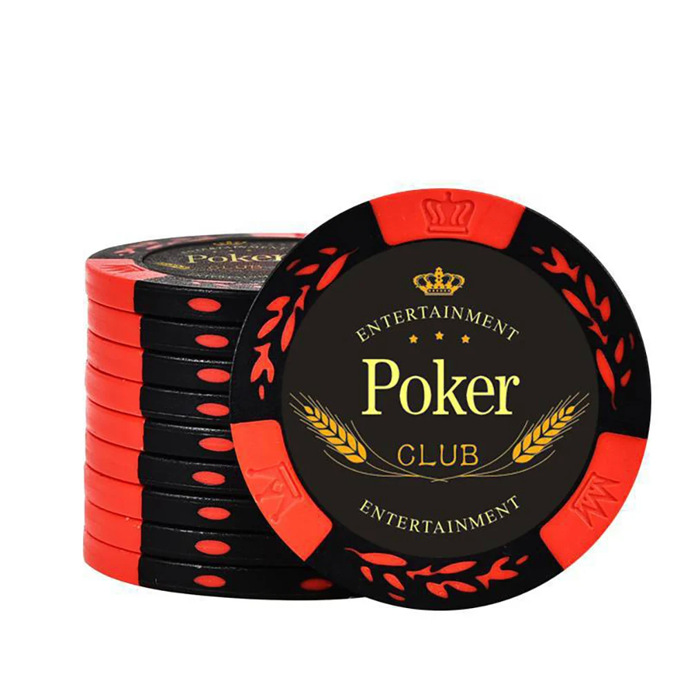 10PCS Poker Chips Reward Coins Blank Poker Chips Texas Hold\'em Poker Entertainment Chips Game Coins