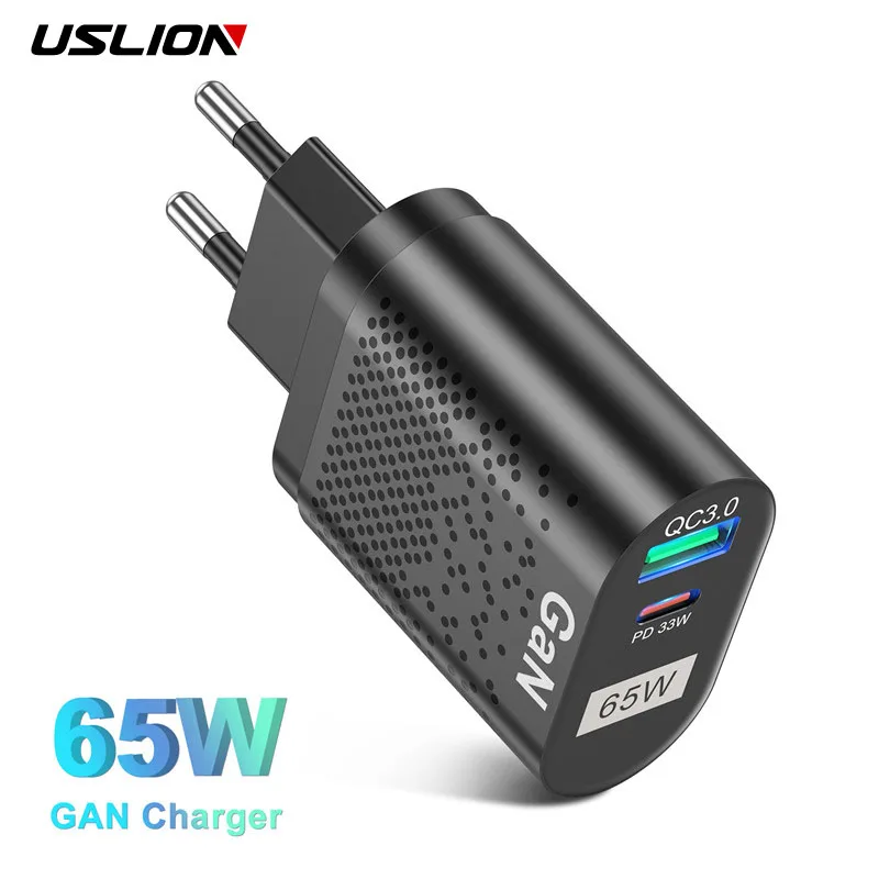 Зарядное устройство USLION PD 65 Вт USB Type-C QC 3 0 |