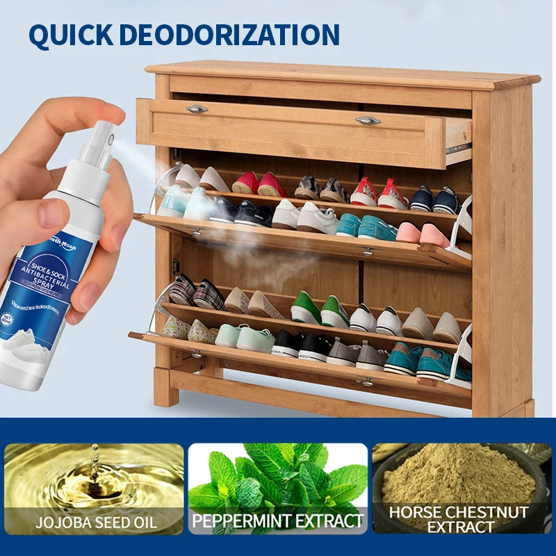 Shoe Socks Odor Removal Spray Foot Odor Shoes Stink Remover Footwear Deodorant Antibacterial Antiperspirant Freshener Feet Care,shoe odor removal spray,shoe odor spray
