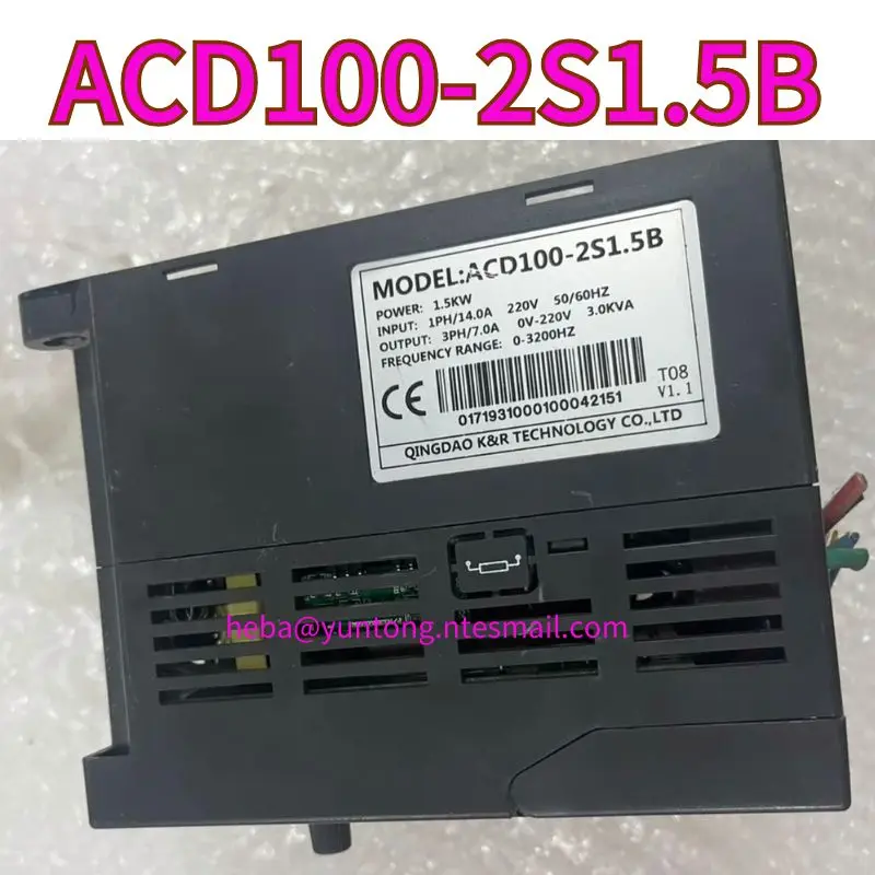 

Used ACD100-2S1.5B frequency converter 1.5KW 220V