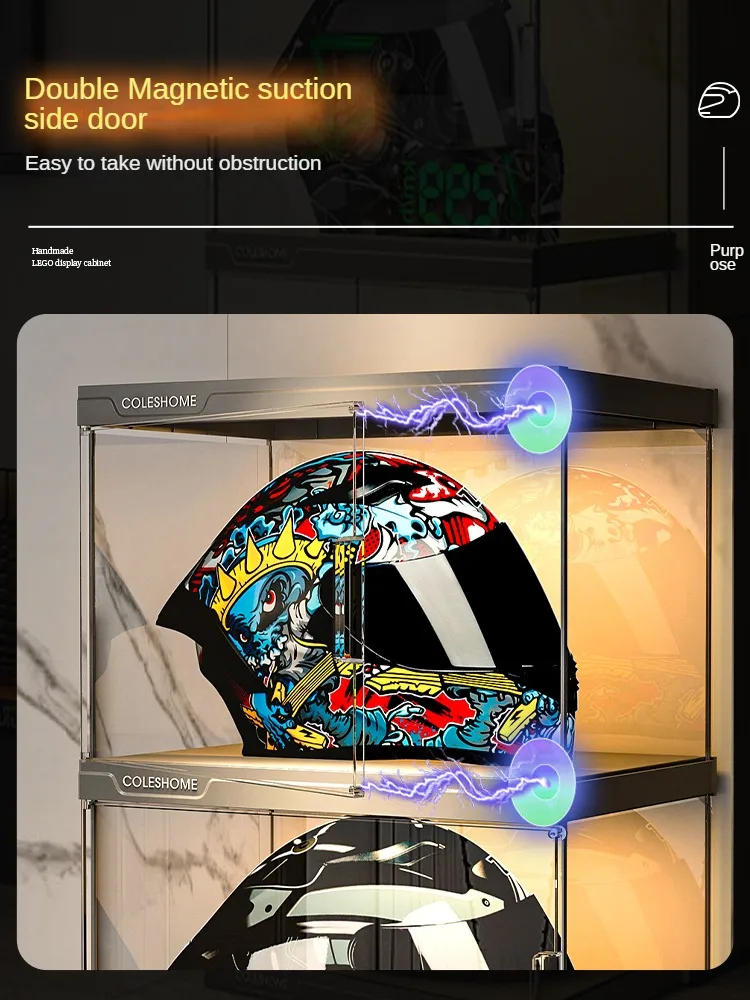 オートバイのヘルメット収納キャビネット、帽子オーガナイザー