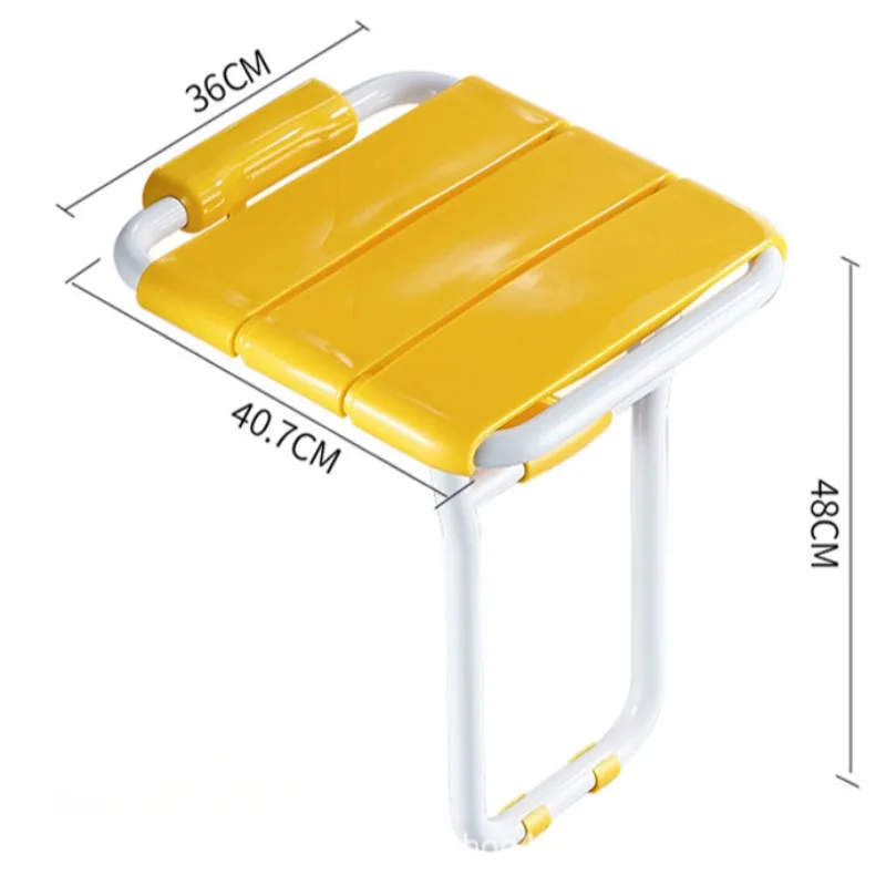 Wall Mounted Shower Seats Folding Shower Bench Bathroom Chair Stool with Non-slip Feet for Elderly Disabled Shoe Changing Stool 6