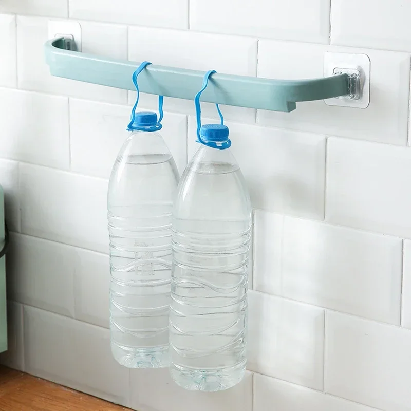 Self-adhesive Towel Holder Rack Wall Mounted Towel Hanger Bathroom Towel Bar Shelf Roll Holder Hanging Hook Bathroom Organizer 3