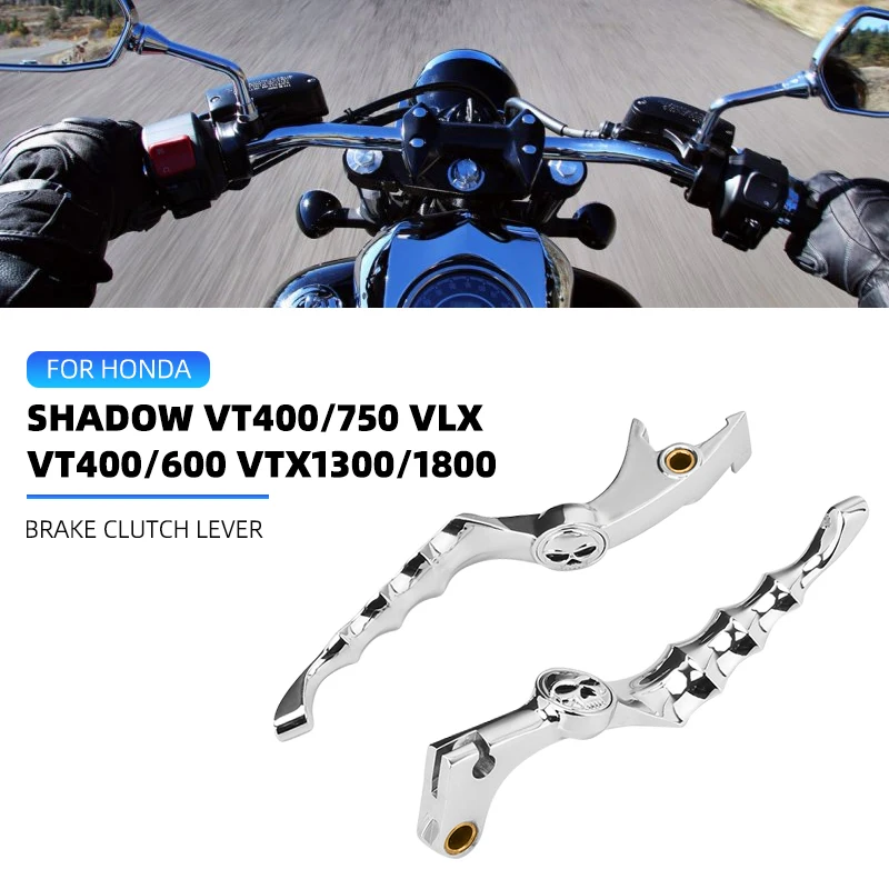 Dla Honda Shadow VT 600 750 1100 1300 CB750 Nighthawk Chrome czaszka Zombie dźwignia hamulca sprzęgła motocykl części uchwyt