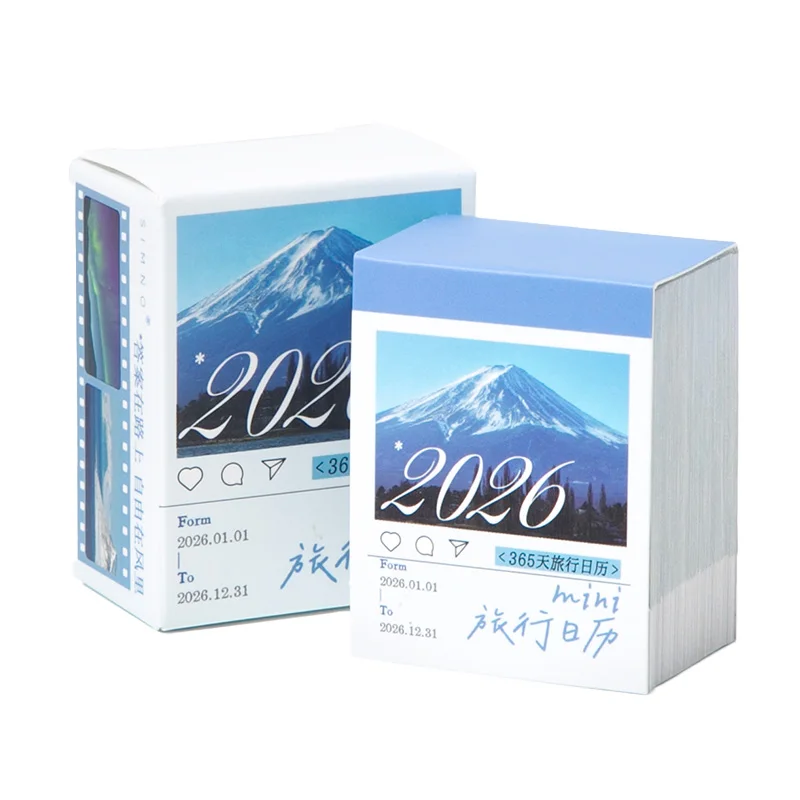 יומן GO Mini 365 לוח שנה 2026 מתכנן שנתי מארגן עם פתקים לבית משרד בית ספר לוח זמנים יומי