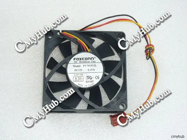 

Для Foxconn PV701512L DC12V 0.15A 7015 7 см 70 мм 70x70x15 мм 3pin охлаждающий вентилятор PV701512L