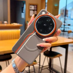 Color - Block Dual - Line Protective Case with Built - In Wireless Charging and Magnetic Ring - OPPO Find X9 Ultra (GRAY)