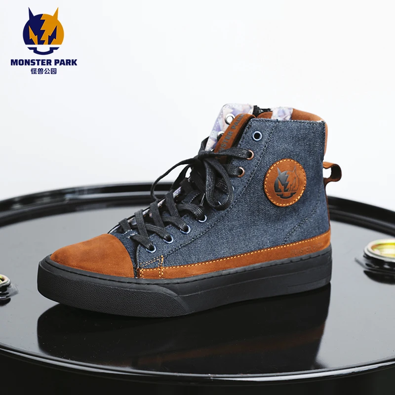 MONSTER PARK Motorcycle Boots Summer Casual Nonslip Breathable Retro