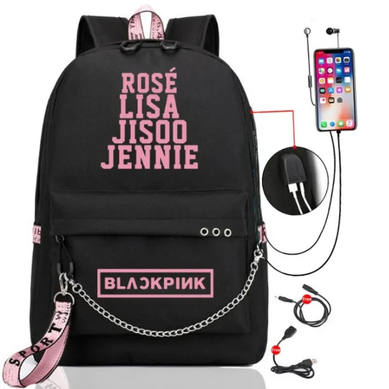 

Fashion Kids Laptop Backpack Teenage Girls Multi-Pockets Travel Shoulder Bagpack New Women USB Charging Waterproof Schoolbag Sac