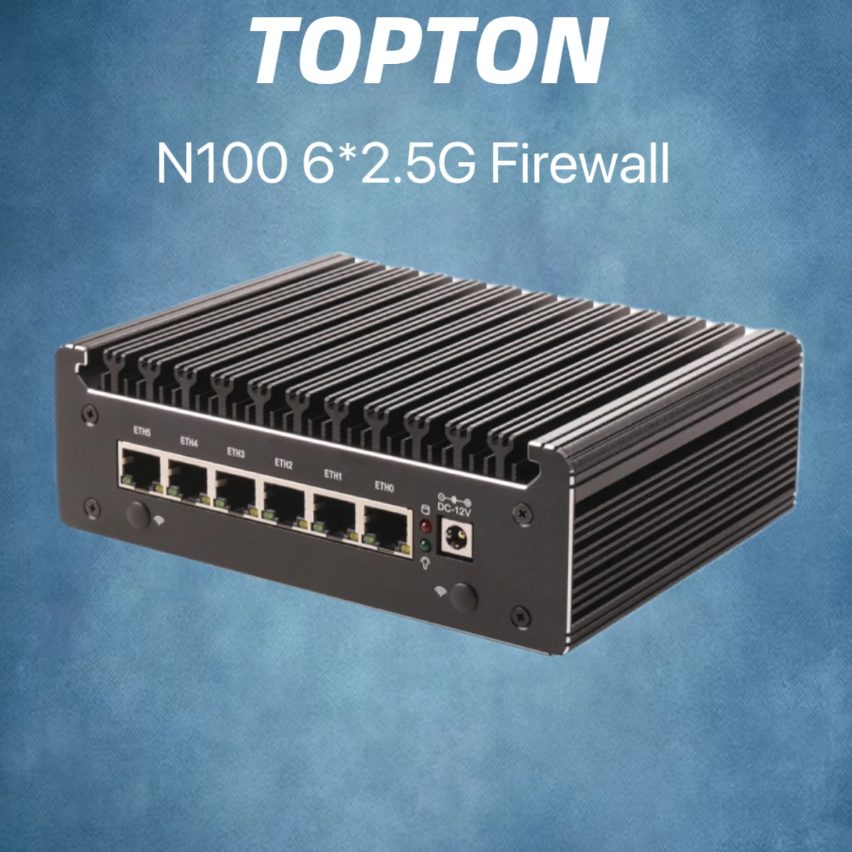 Topton Pentium8505搭載 2.5Gbase-T SFP4ポート Topton Fanless Intel Pentium Gold 8505 i3 1125G4 N100