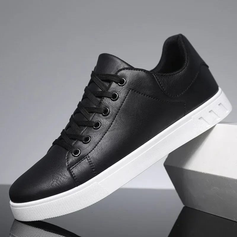 Classic Men Leather Shoes Spring Summer Trendy All-match Platform Casual Shoes Loafers British Leather Sneakers Flats leather sneakers,leather shoes