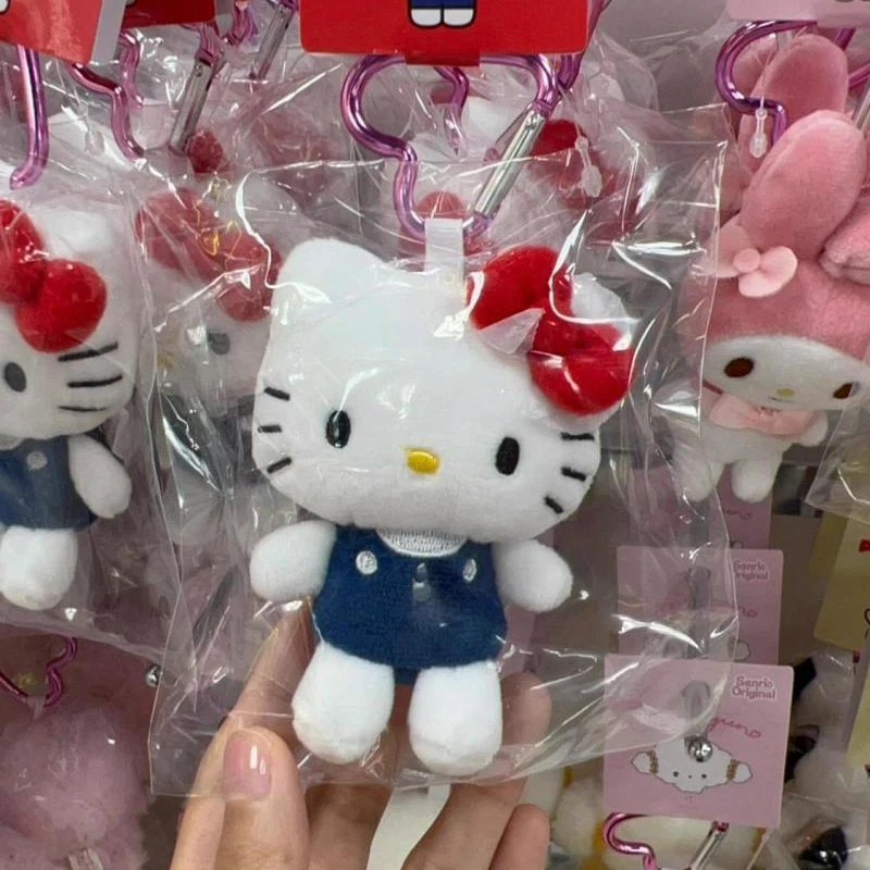

Брелок Sanrios Hello Kitty плюшевый кулон аниме Kawaii Y2K Девочка Сердце телефонные аксессуары Мультяшные сумки декоративный подарок детские игрушки