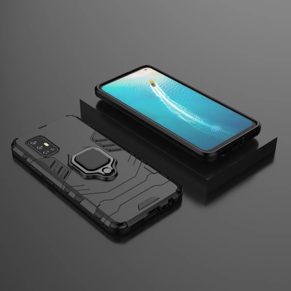 Durable Shockproof Phone Case with Ring Stand