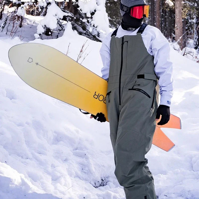 

TERROR Snowboarding Professional Skiwear Straps Pants Men and Women New Ski Pants Wear 3L Windproof Warm Snow Pants