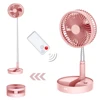 Desk and table fan, foldable Fan Portable Travel Fans Battery Operated,Adjustable Height My Foldaway fan with remote 1