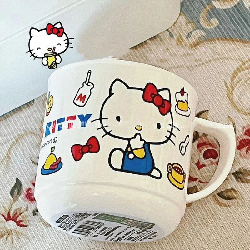 

New Kawaii Miniso Sanrios Hellokitty My Melody Genuine Water Mug Mouthwash Mug Cute Dormitory Toothbrush Mug with Ears for Gift