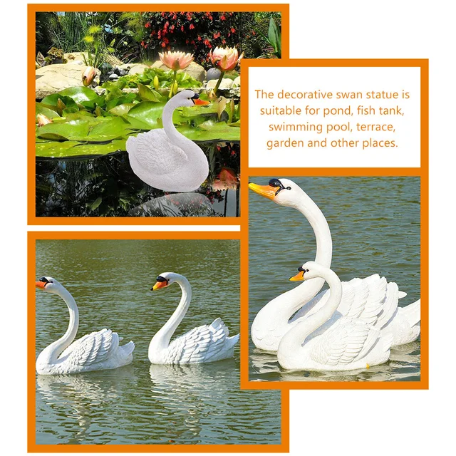 Úszó Hattyú Szobor Mesterséges Dekorációk Otthoni Tó Valósághű Dísz Medence Dekorok Kert Dekoratív - Image 5