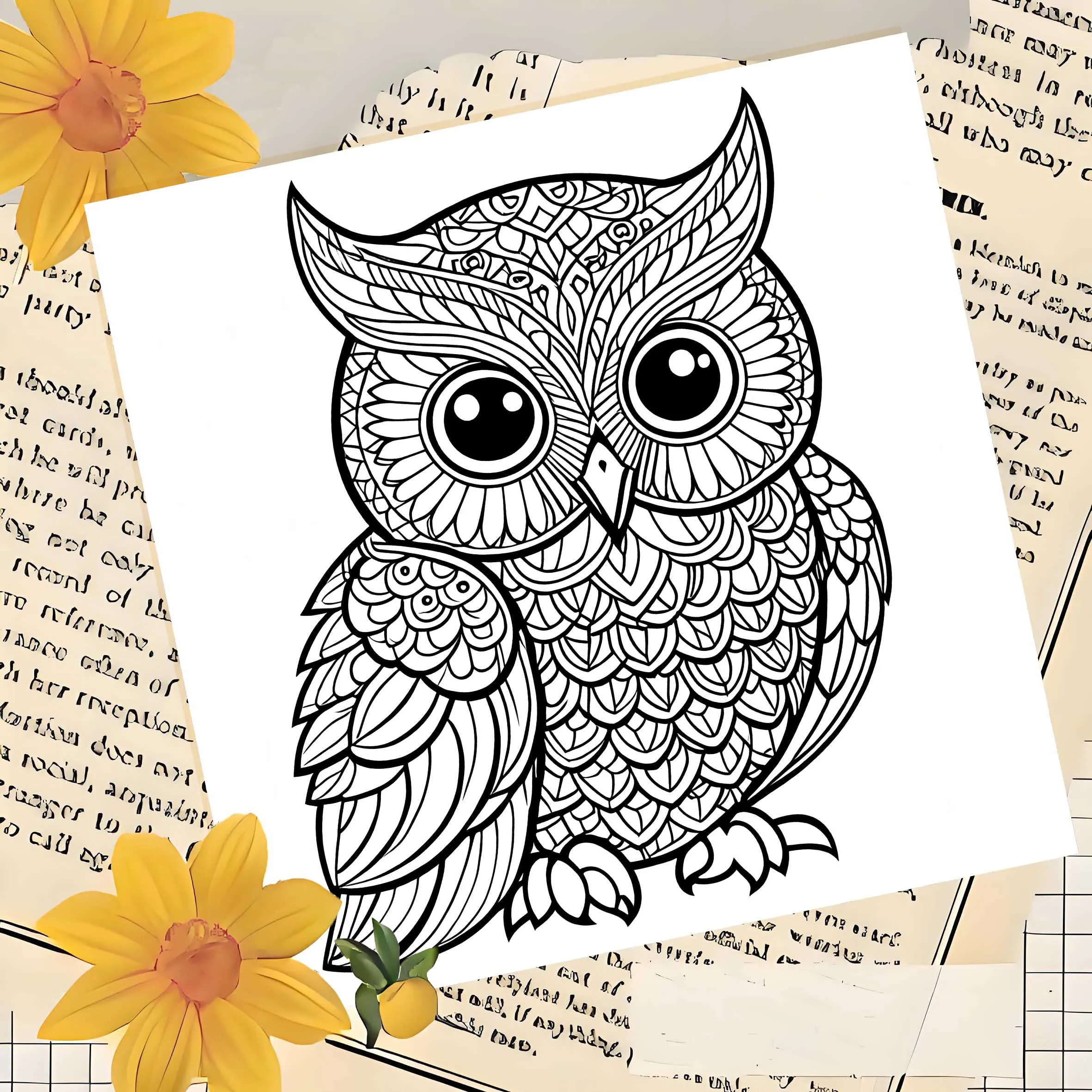 Mandala Animal Art Coloring Book 24 Page Gift For Adult Picture Book Birthday Party Relieve Stress Kill Time Graffiti Painting 5