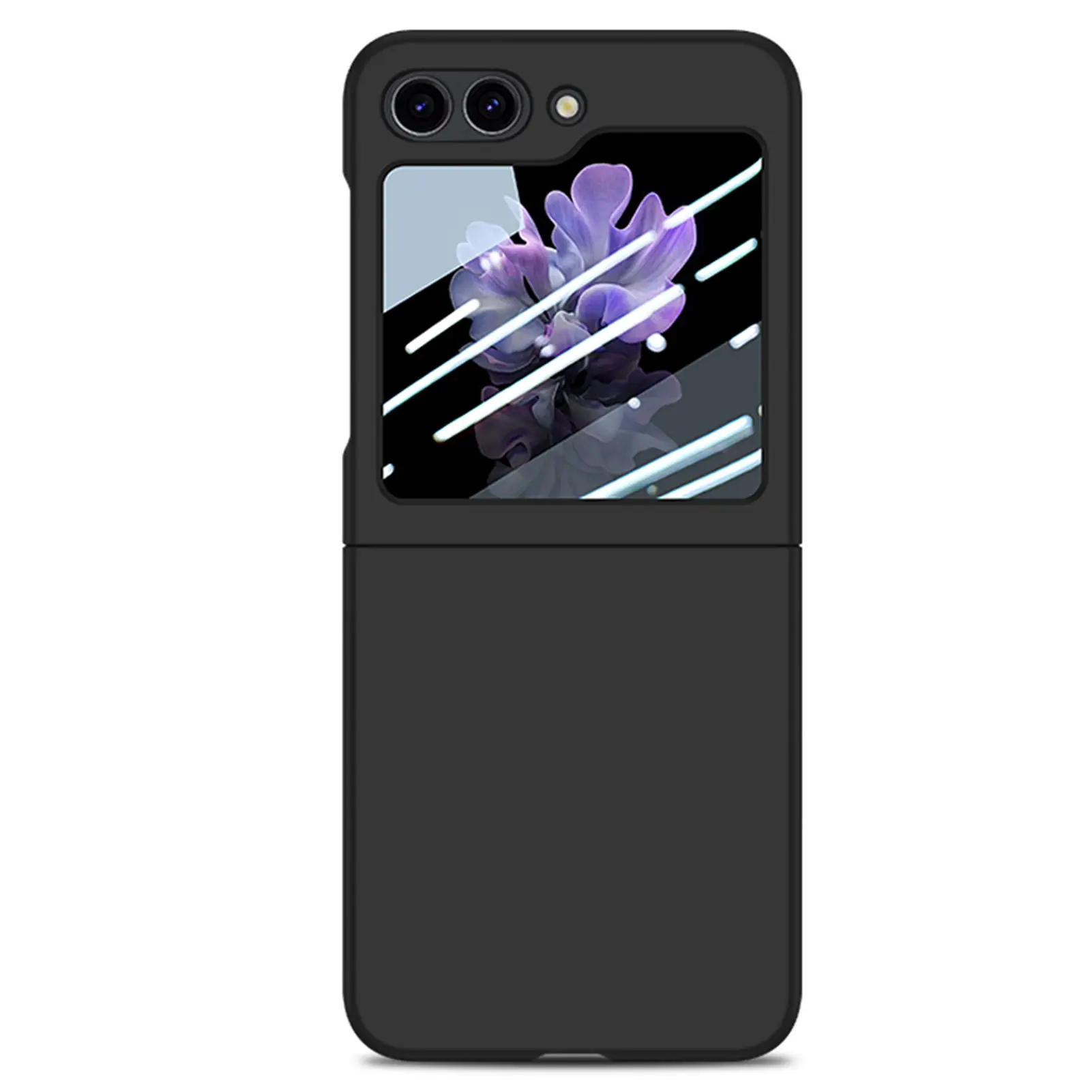 Handyhülle für Samsung Galaxy Z Flip 5 5G mit rückseitigem Glasschutz aus Kunststoff_voghion.com