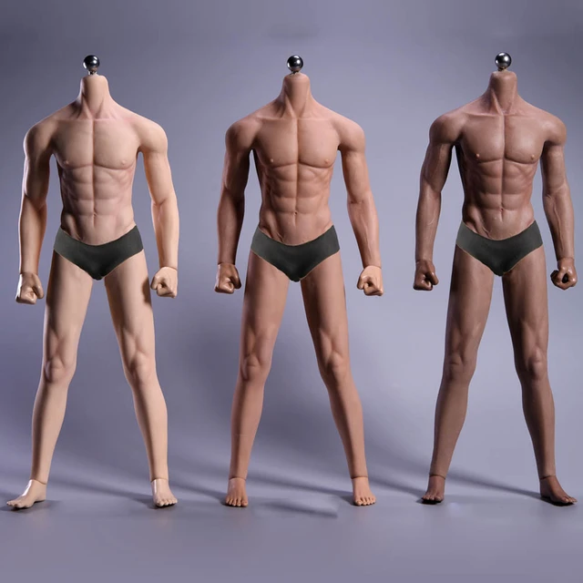 1/6 Scale Male Body Super-Flexible Muscular Man Seamless Body Building  Figure Stainlee Steel Skeleton