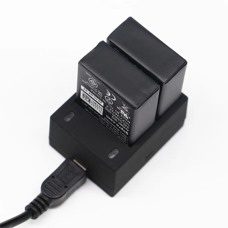 Chargeur USB blanc avec câble pour GoPro Hero 3/3+, accessoire de recharge fiable, vue latérale