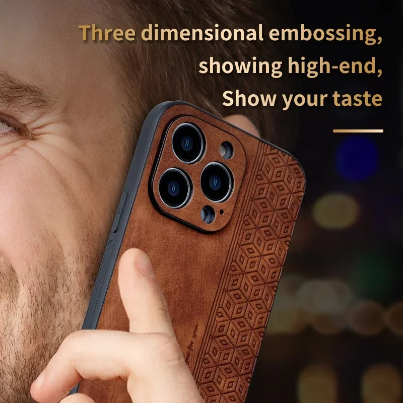 Leather Business Elite Shockproof Phone Case Cover