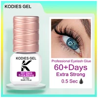 KODIES GEL Super Strong Lash Glue for Eyelash Extension Supplies Lashes Lift Glue Adhesive 5ML 0.5 Sec Fast Dry Long Retention 1