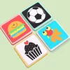 Montessori Toys Baby Visual Stimulation Cards Black White High Contrast Flash Cards Learning Educational Toys for Children 2024 4