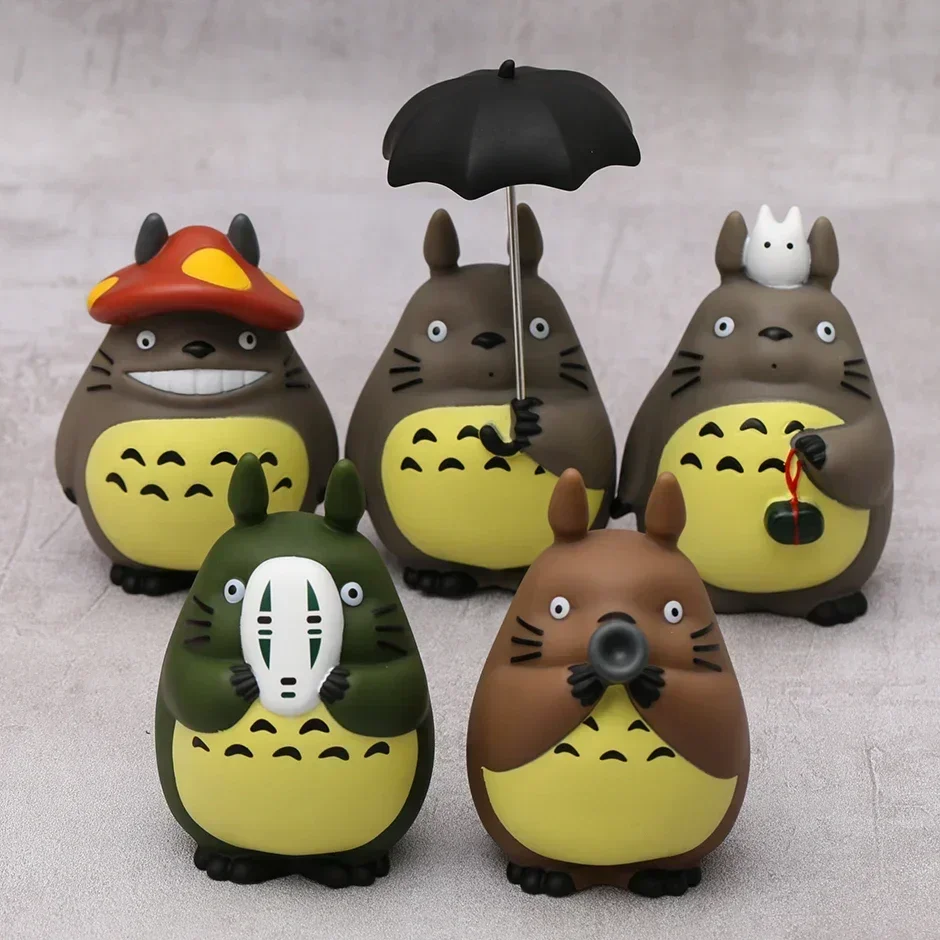 

Set 11cm My Neighbor Totoro Anime Cartoon Q Figures Collectible Model Dolls