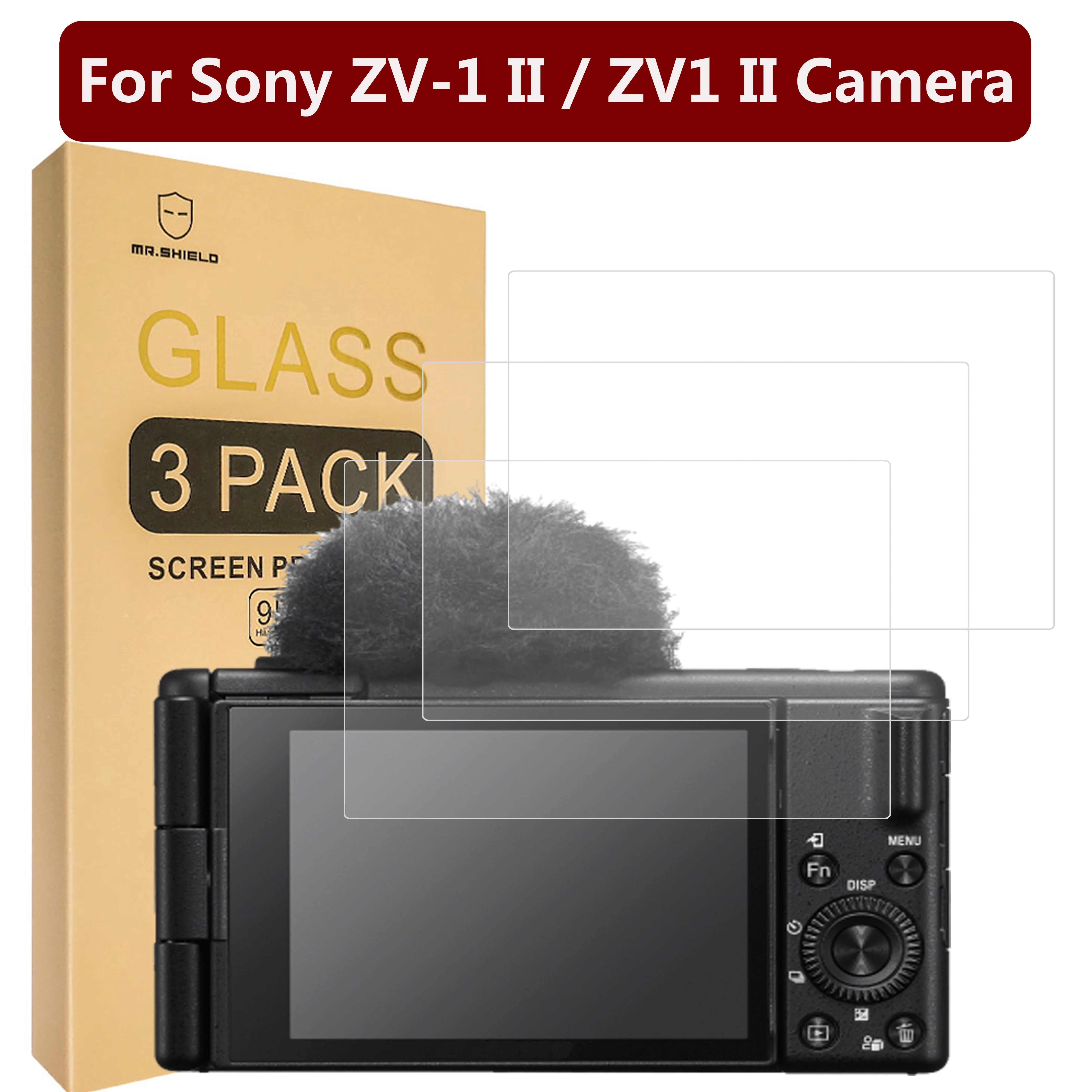 

Mr.Shield [3-Pack] Screen Protector For Sony ZV-1 II / ZV1 II Camera [Tempered Glass] [Japan Glass with 9H Hardness]