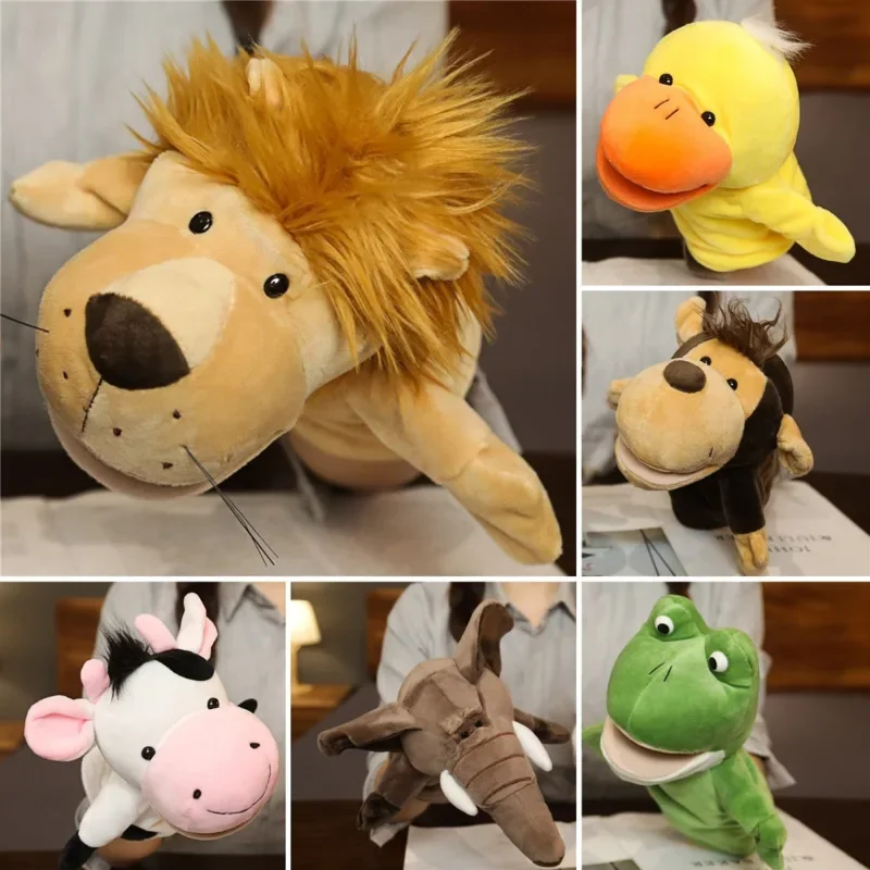 Stuffed Plush Animals Toys Hand Finger Story Puppet Kawaii Dolls Educational Baby Toys hand puppet 5