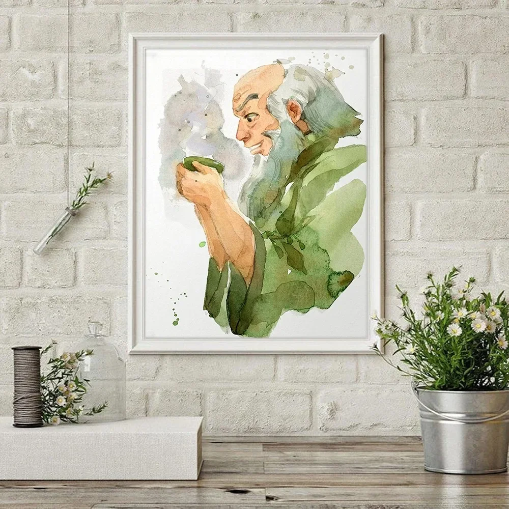 Watercolor Art Print of Avatar The Last Airbender - Living Room Wall Decor