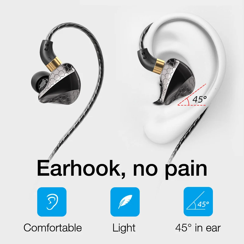 EARDECO 3.5mm Wired Headphones HIFI Bass Wired Earphone Earbuds inear Headphones Phone Mobile Headset with Mic Earphone Handfree 2