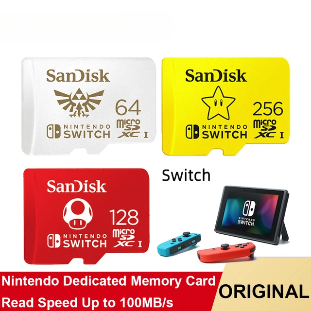 Sandisk – Carte Mémoire Microsdxc Dédiée À Nintendo Switch, U3, 4k, 1 To,  256 Go, 128 Go, Carte Flash Trans Pour Le Jeu - Cartes Mémoire - AliExpress