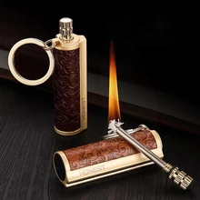 

New Honest Metal Windproof Waterproof Permanent Lighter Keychain Camping Outdoor Survival Gadget Men's Cigarette Lighter