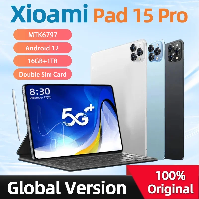 

2024 Original Version Pad 15Pro 10.1 Inch HD 16+1TB Tablet 5G MTK6797 Wifi Android Google Play Tablets PC Global