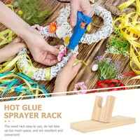 Hot Melt Glue Gun Solid Wood Bracket Accessories Material Creative Diy Tool Bracket Wooden Shelf Fixed Glue Gun Head Base 2