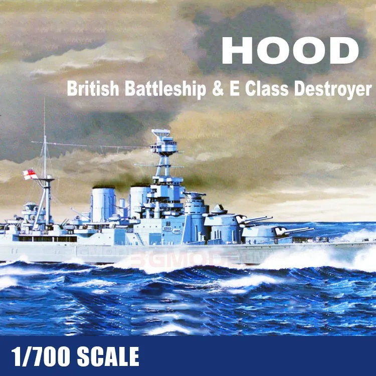 

Tamiya 31806 Assembly Model Ship 1/700 HOOD British Battleship + E Class Destroyer Scale Boats for Model Hobby Collection DIY