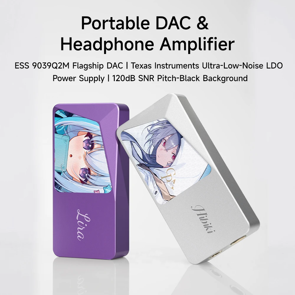 CVJ LILA&HIBIKI 휴대용 DAC AMP 헤드폰 앰프 모드 오디오 ESS9039Q2M 칩 듀얼 ESS SABRE 드라이버 PCM 384kHz/32bit DSD256