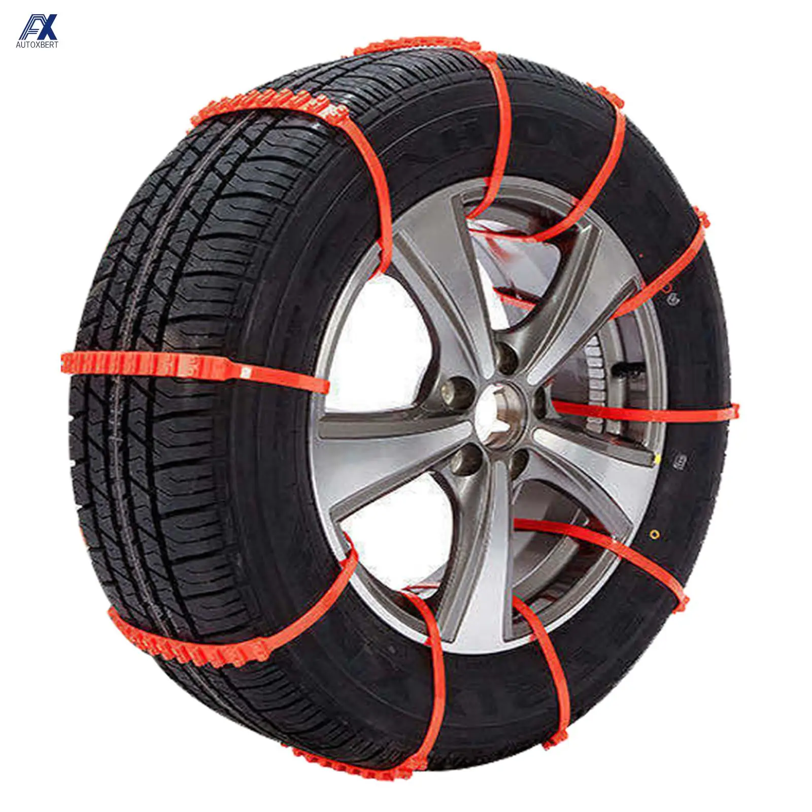 

10 Pcs Anti-Skid Car Tire Traction Blocks Wheel Chain Emergency Snow Mud Sand Tyre Chain Straps Snow Mud Ice Recovery Emergency