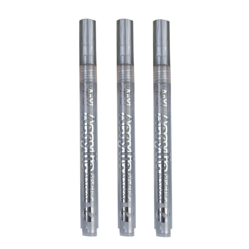 Acrylic Paint Pens Set - Black, White, Gold, Silver, Extra-Fine Tip