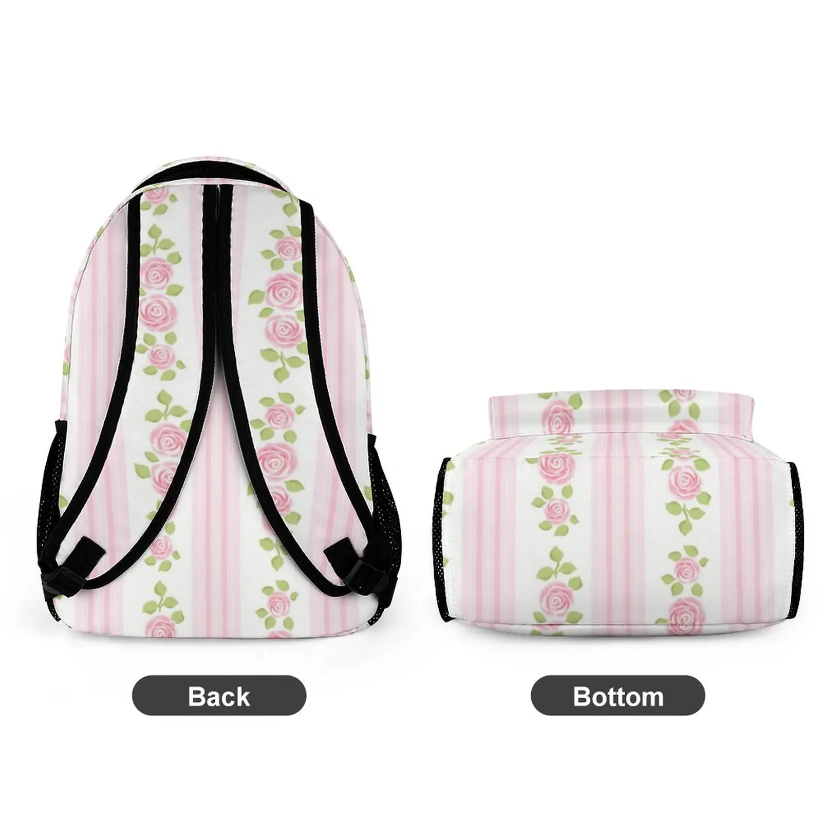 Floral Children's Backpack Girl Child Backpack Breathable Shoulder Straps Custom Print Small Bags for Girls