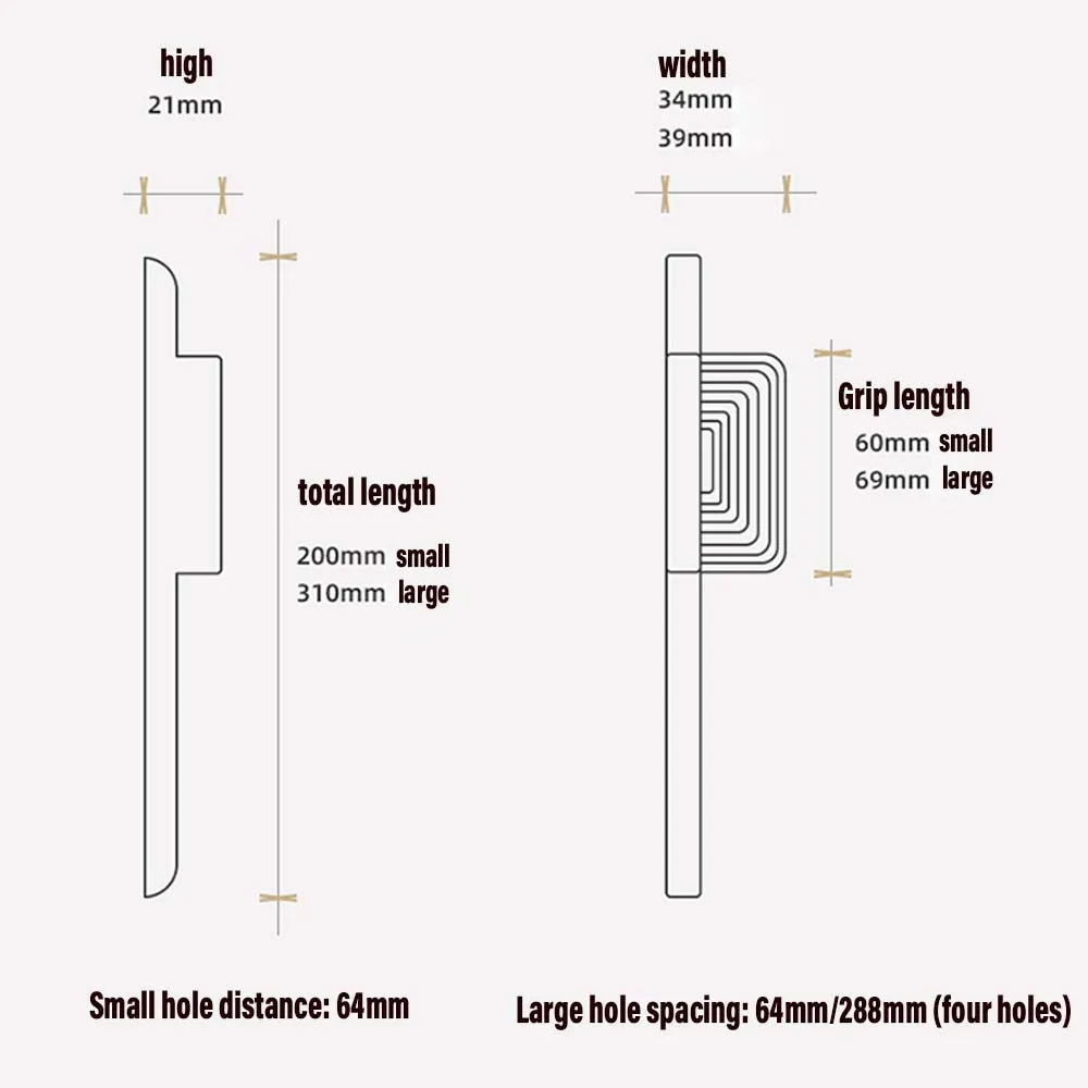 Modern Minimalist Paired Golden Zinc Alloy Handle Nordic Wind Cabinet Door Cabinet Drawer Wine Cabinet Wardrobe Door Handle Knob