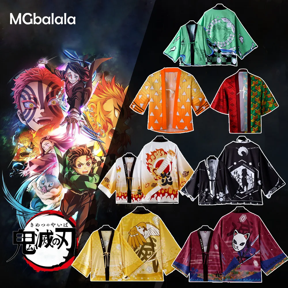 

Cos Two-dimensional Anime Demon Slayer: Kimetsu No Yaiba Tanjiro Nezuko's Peripherals Have The Same Cos Cloak Haori L