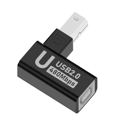 Right - Angle USB 2.0 Male to Female Printer Adapter Extension (Up)