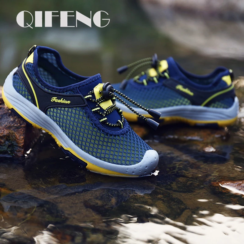 

Children Mesh Casual Shoes Boy Sneakers Kids Banner Sport Shoes Light Shoes Flat Water Shoes Slip on Little Boys Shoes Summer