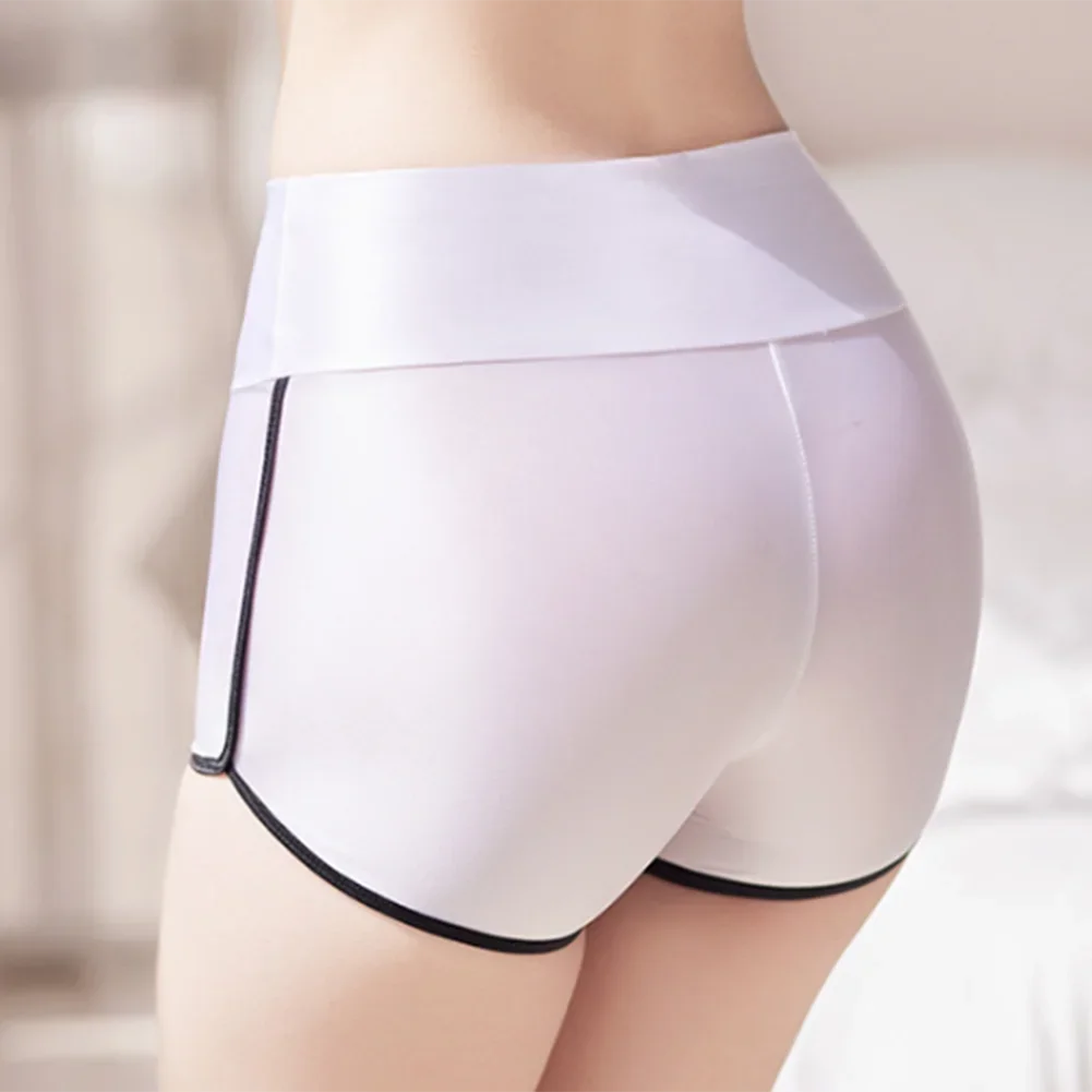 Application Oil Glossy Pink White Yoga Sports Shorts Black Nylon Panties Hip How To Choose Proper Shorts