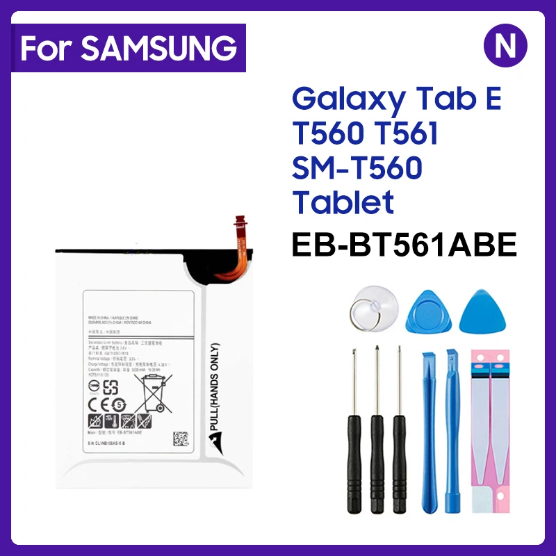 Per Samsung Tablet Eb-Bt561Abe Eb-Bt561Aba 5000Mah Batteria Per Samsung Galaxy Tab E T560 T561 Sm-T560 Batteria Tablet